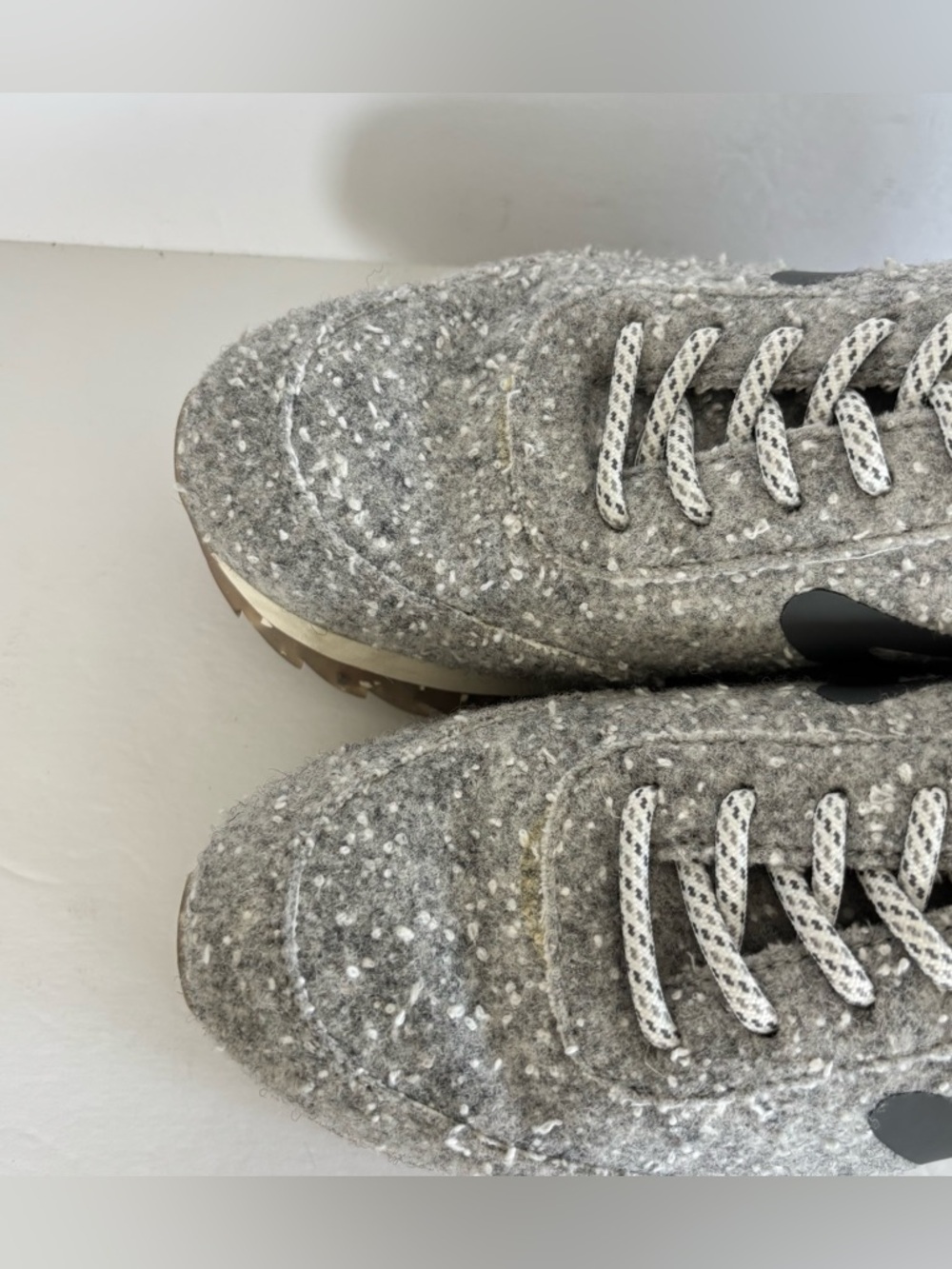 Rag and Bone Retro Runner Gray Wool Textured Sneakers 7 - Picture 5 of 15